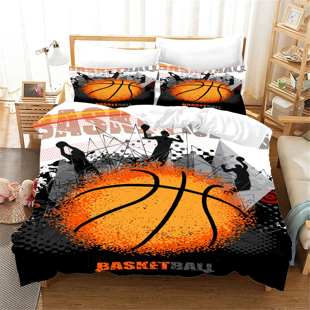 Housse De Couette Basketball Noire Et Blanche