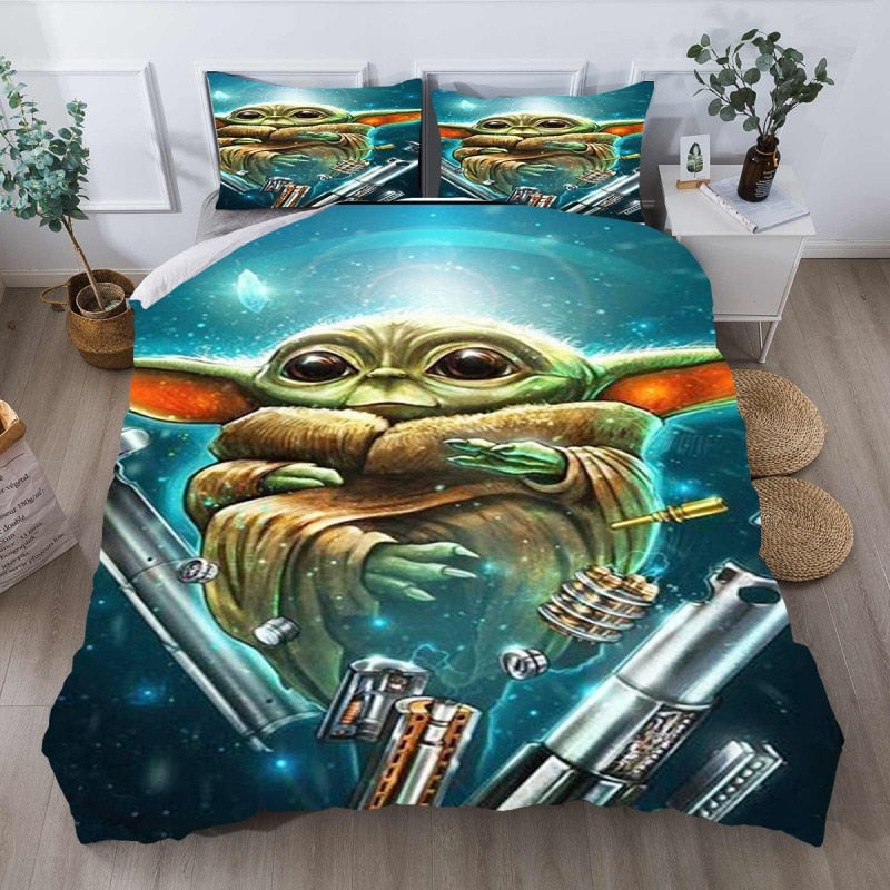Housse De Couette Bébé Yoda Dans L'Espace