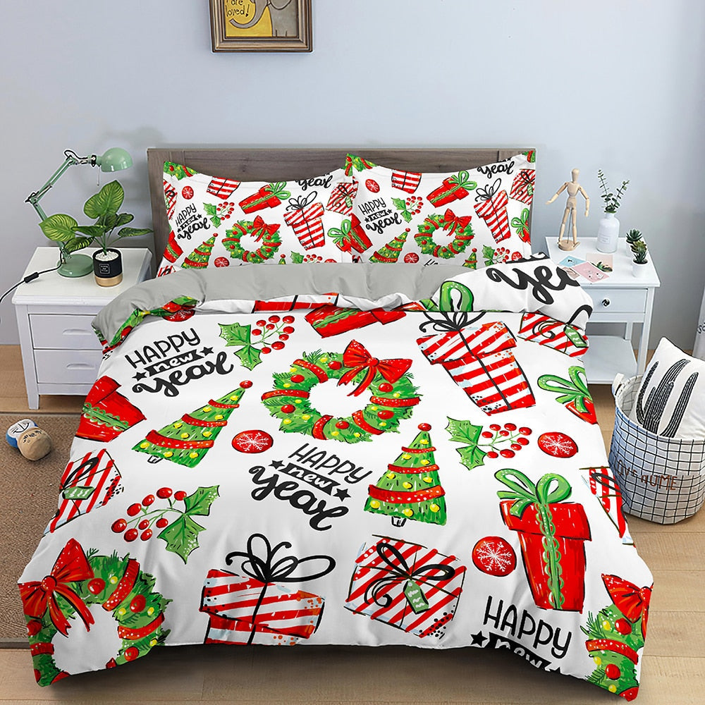 Housse De Couette Blanche Cadeaux De Noël