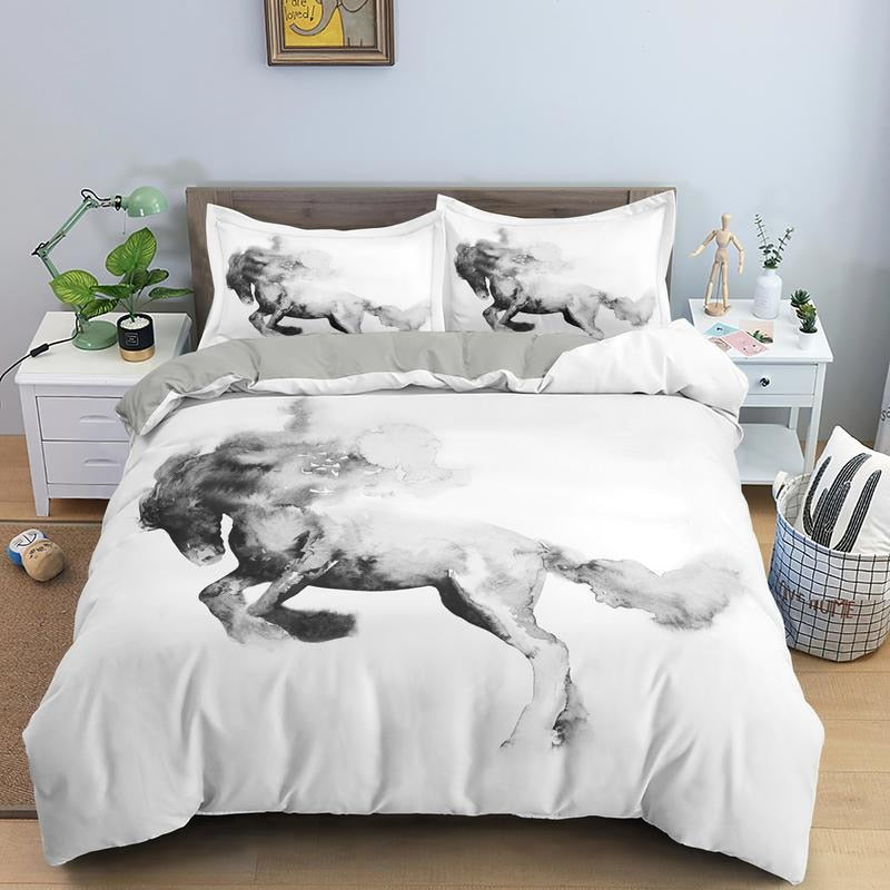 Housse De Couette Blanche Cheval Blanc