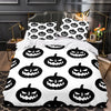 Housse De Couette Blanche Citrouille Noir d'Halloween