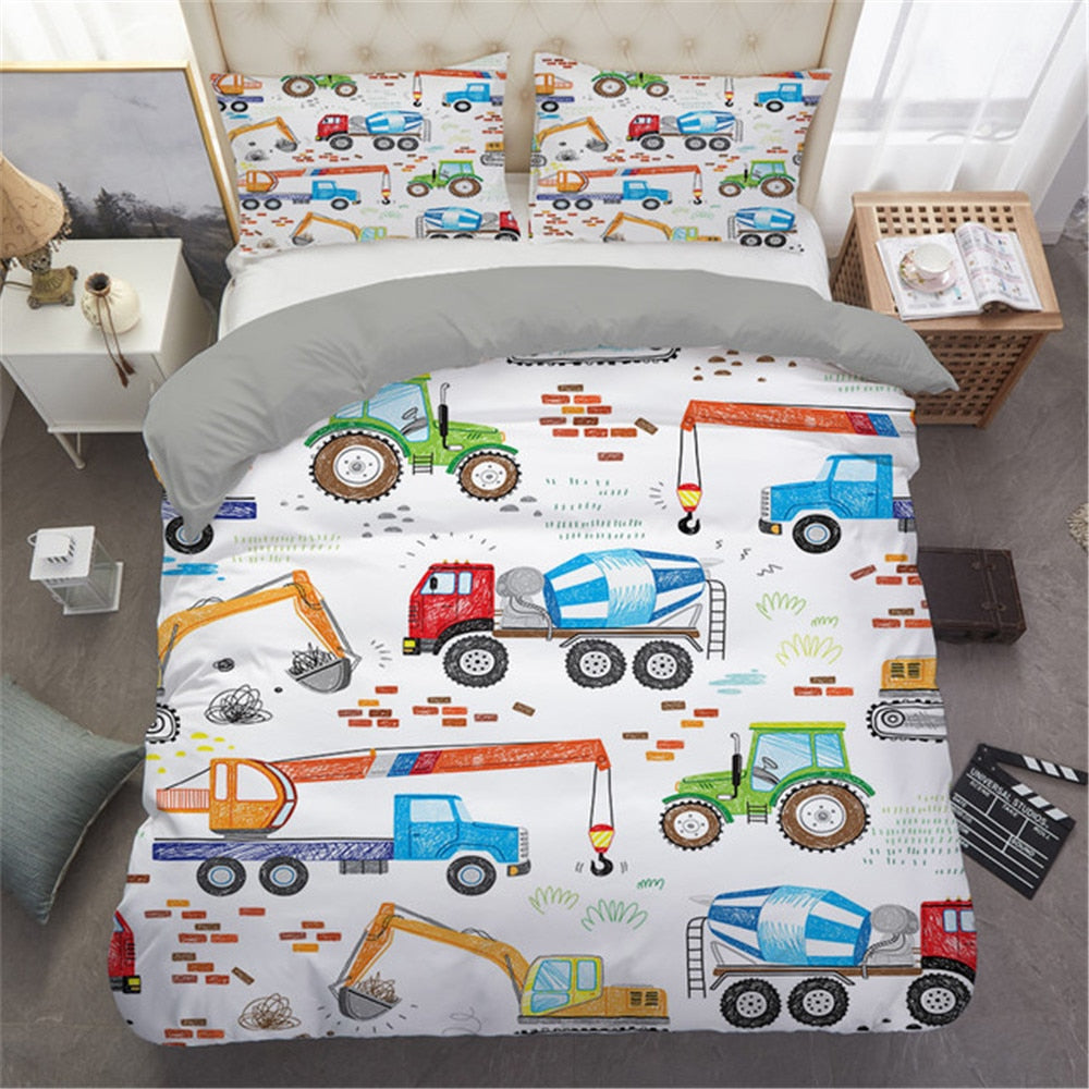 Housse De Couette Blanche Pour Enfant Construction