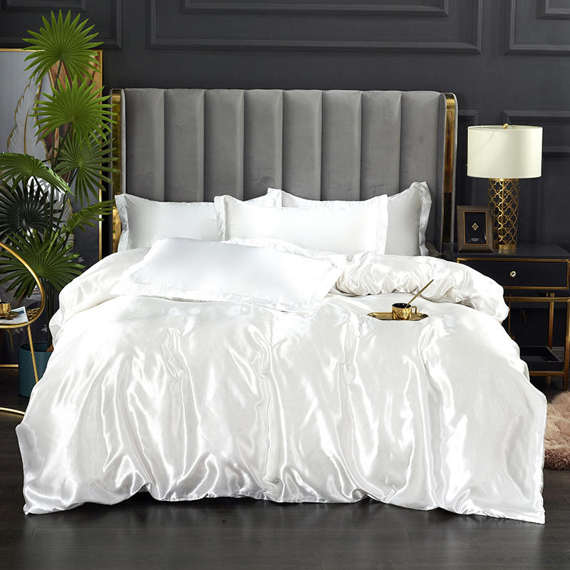 Housse De Couette Blanche Satin