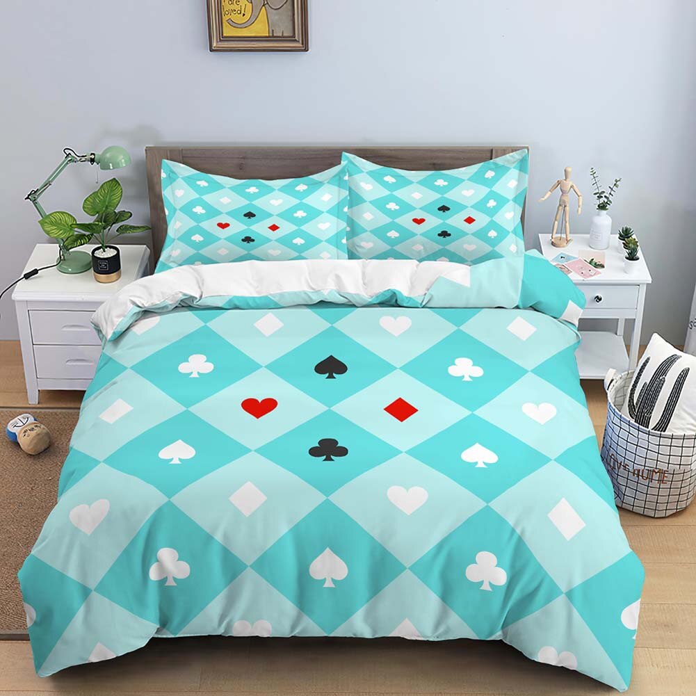 Housse De Couette Bleue Poker