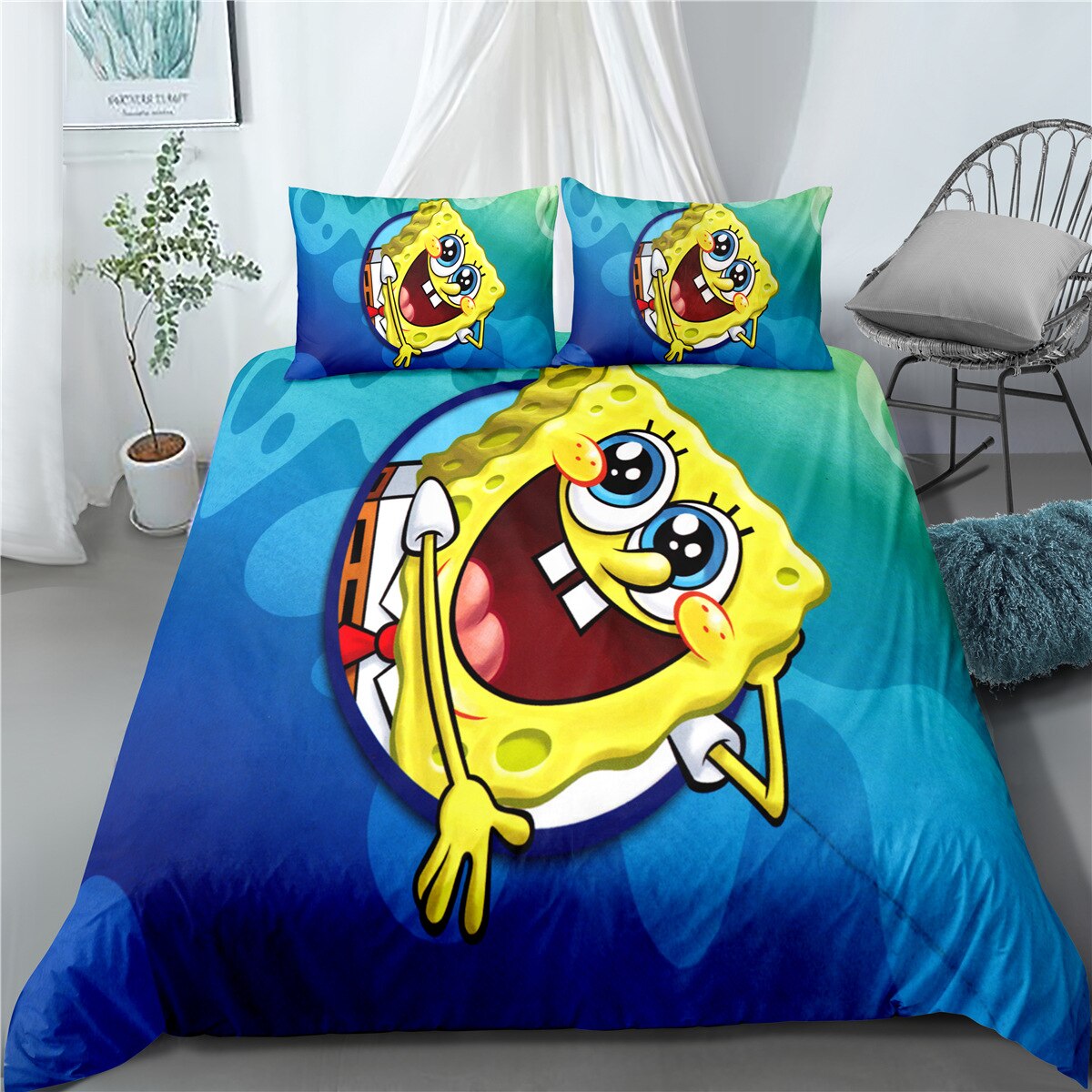 Housse De Couette Bob L'Eponge Heureux