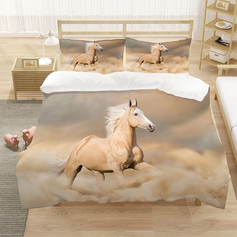Housse De Couette Brune Cheval Brun