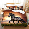 Housse De Couette Cheval Frison Noir