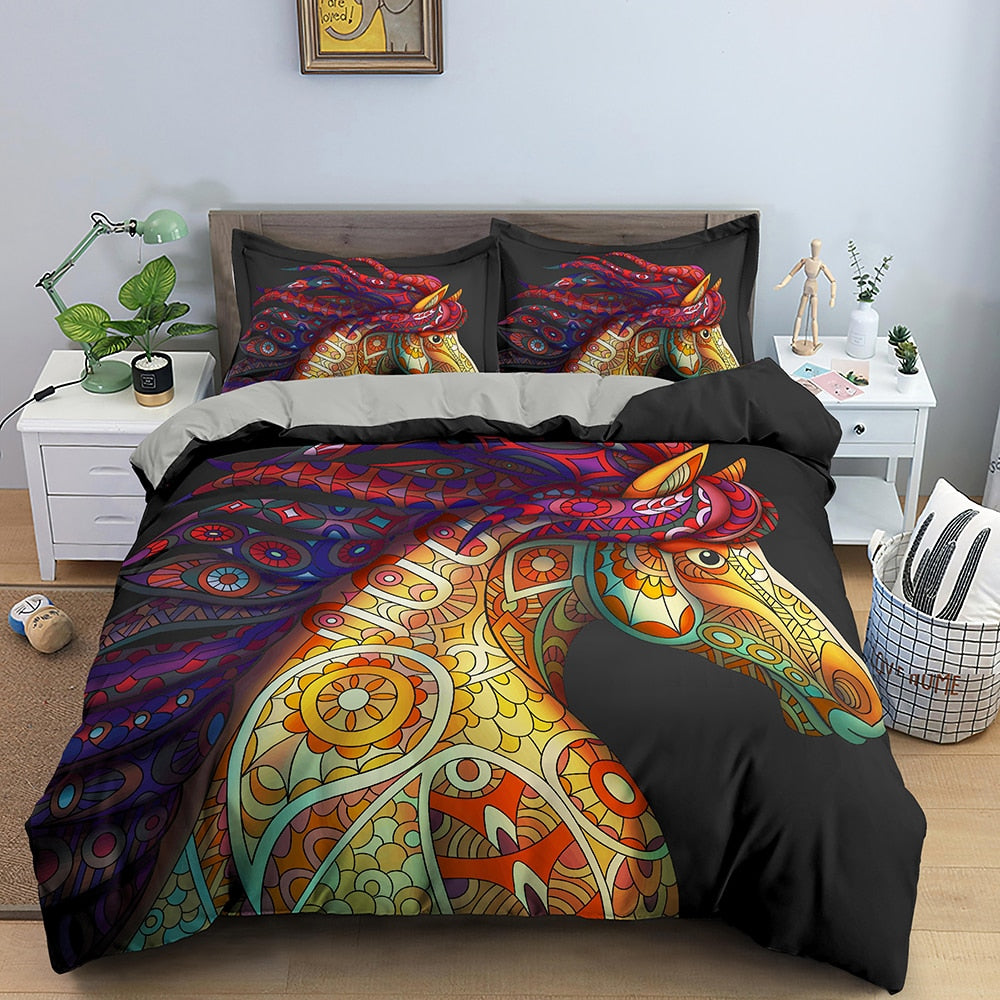 Housse De Couette Cheval Style Mandala