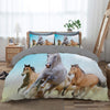 Housse De Couette Chevaux Blancs et Bruns