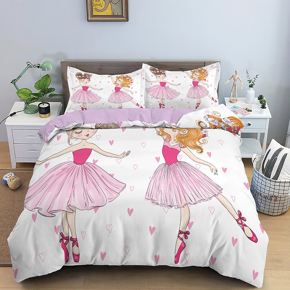 Housse De Couette Danseuses Classique En Rose