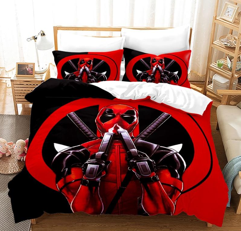 Housse De Couette Deadpool Noire Et Rouge