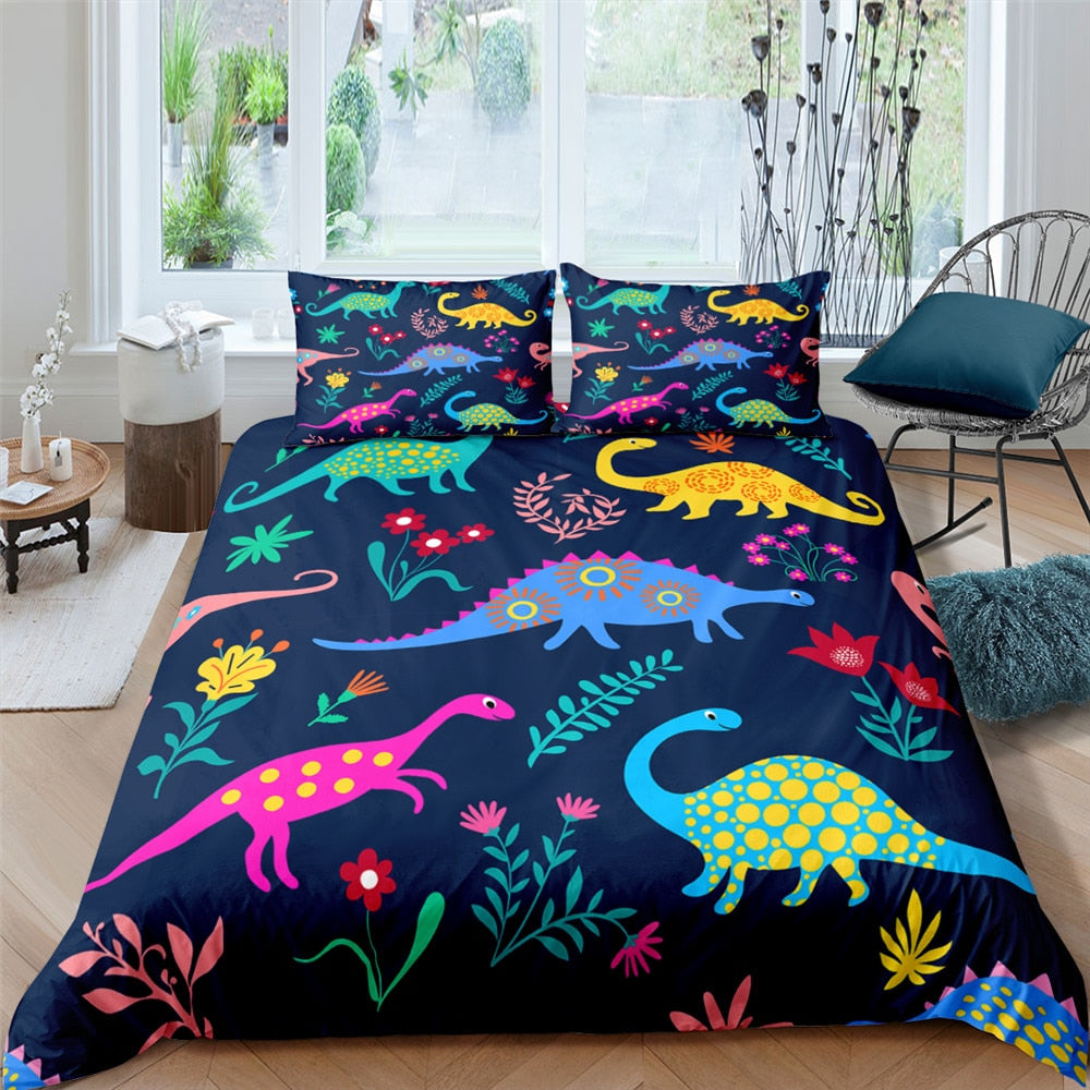 Housse De Couette Dinosaures De Toutes Les Couleurs