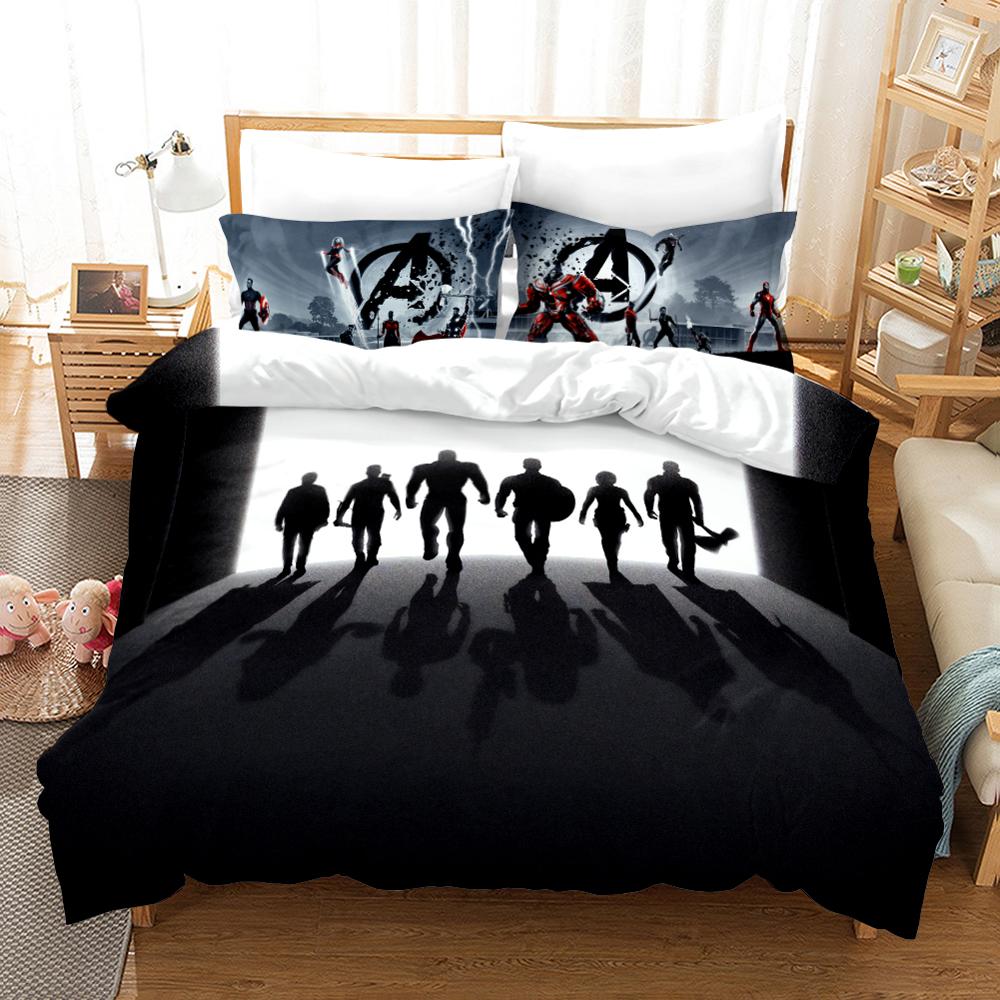 Housse De Couette Disney Marvel Avengers Noire Et Blanche