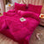 Housse De Couette En Peluche Fuchsia