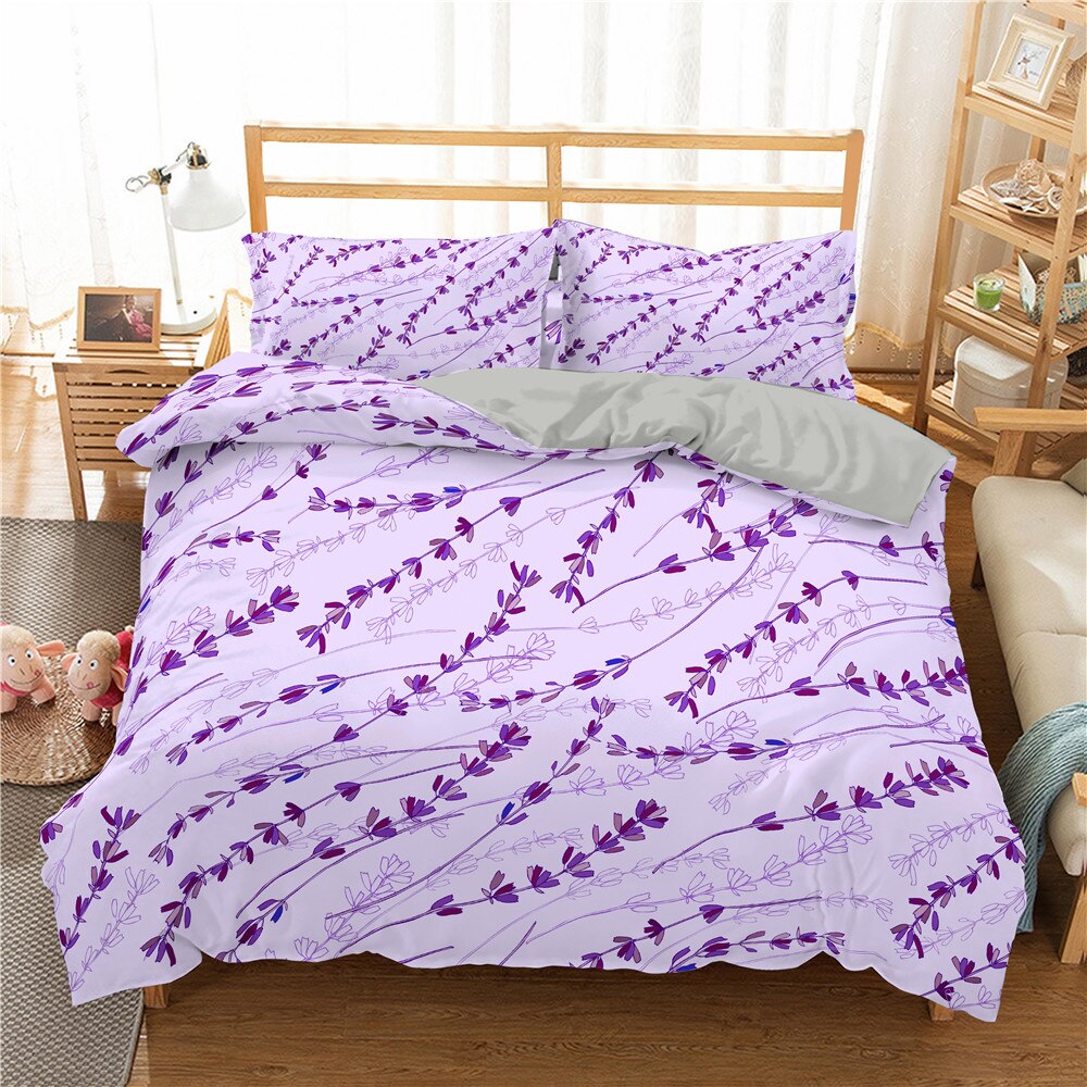 Housse De Couette Fleurie Violette