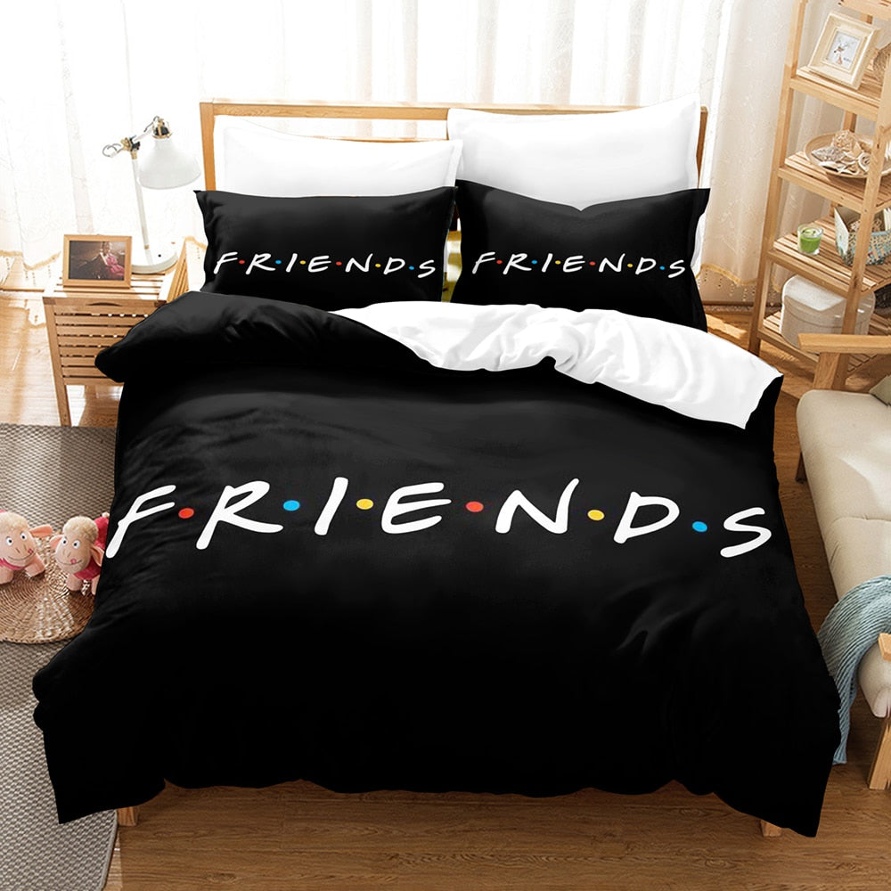 Housse De Couette Friends Noire