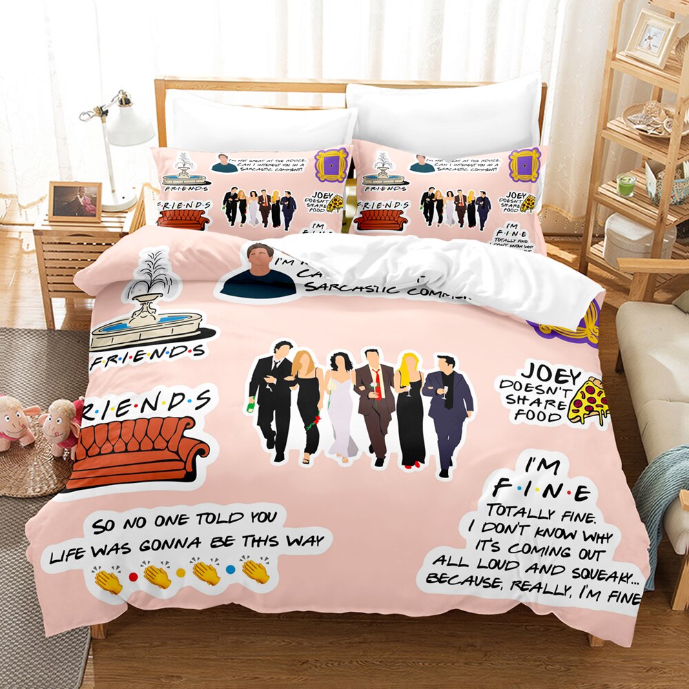 Housse De Couette Friends Rose