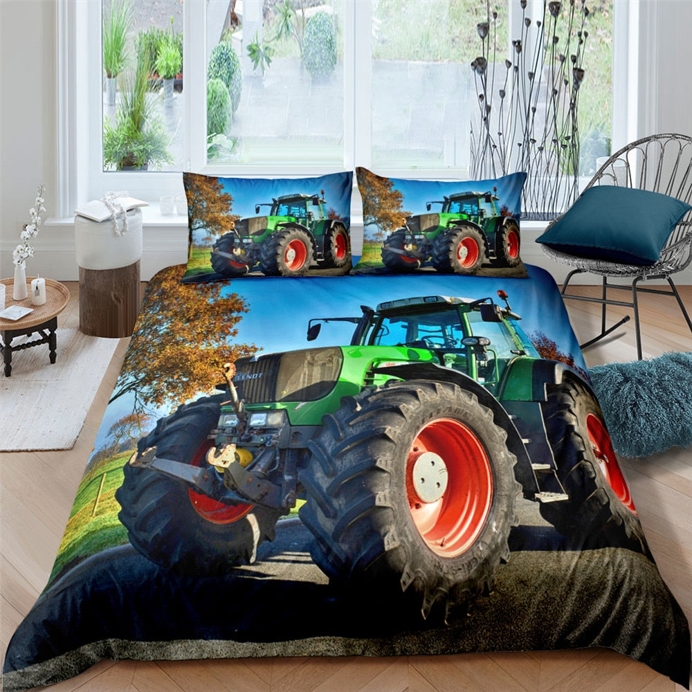 Housse De Couette Gros Tracteur Vert
