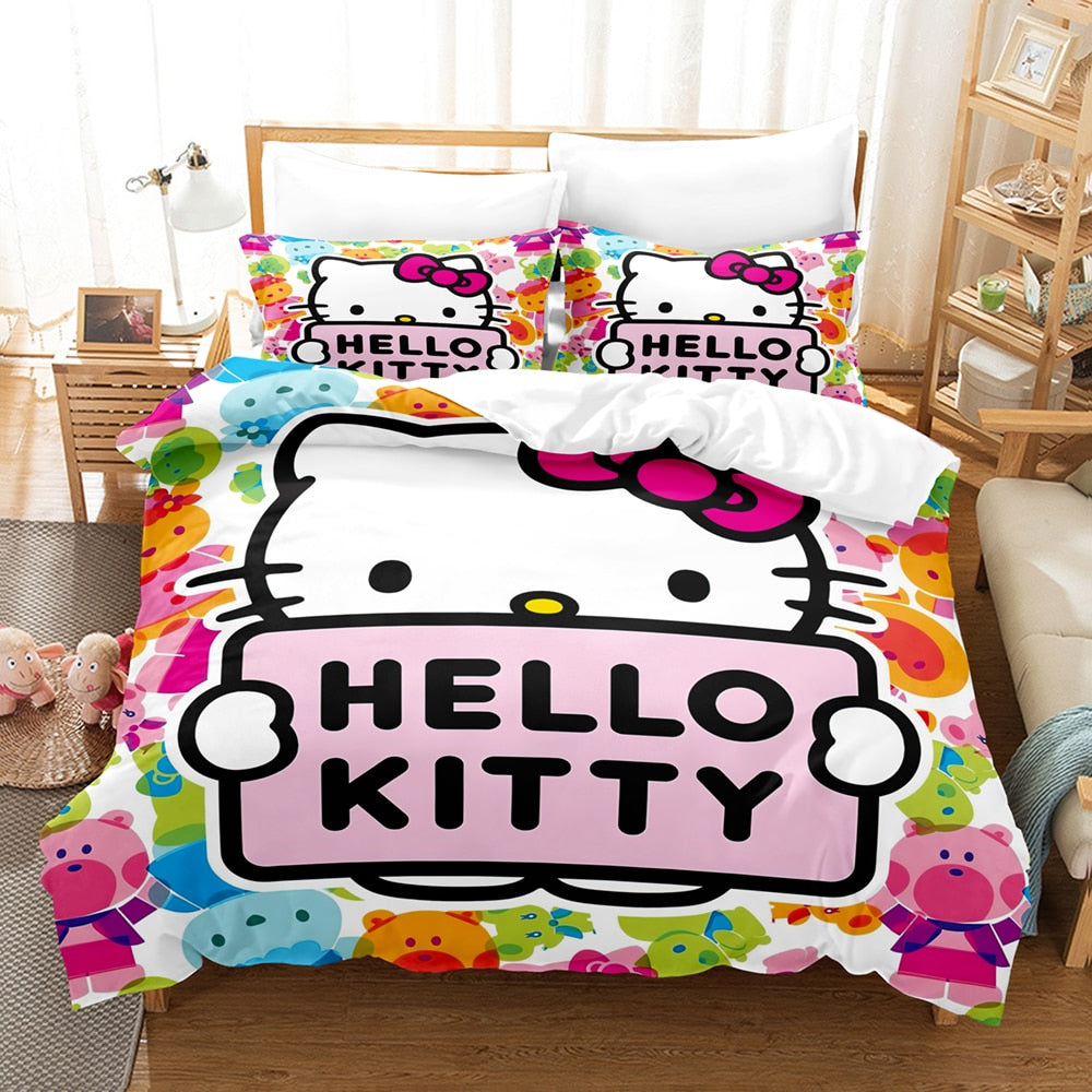 Housse De Couette Hello Kitty Multicolore