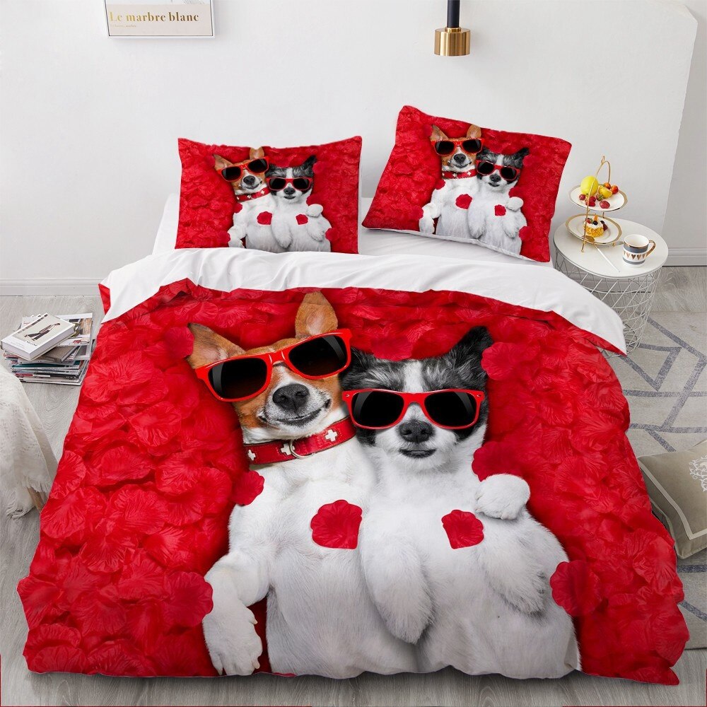 Housse De Couette Jack Russel Roses