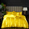 Housse De Couette Jaune Brillant Satin