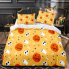 Housse De Couette Jaune Citrouille d'Halloween