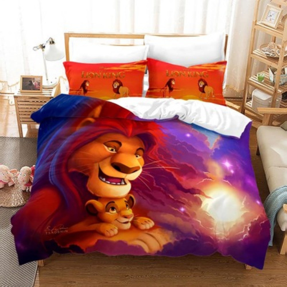 Housse De Couette Le Roi Lion Simba Et Mufasa