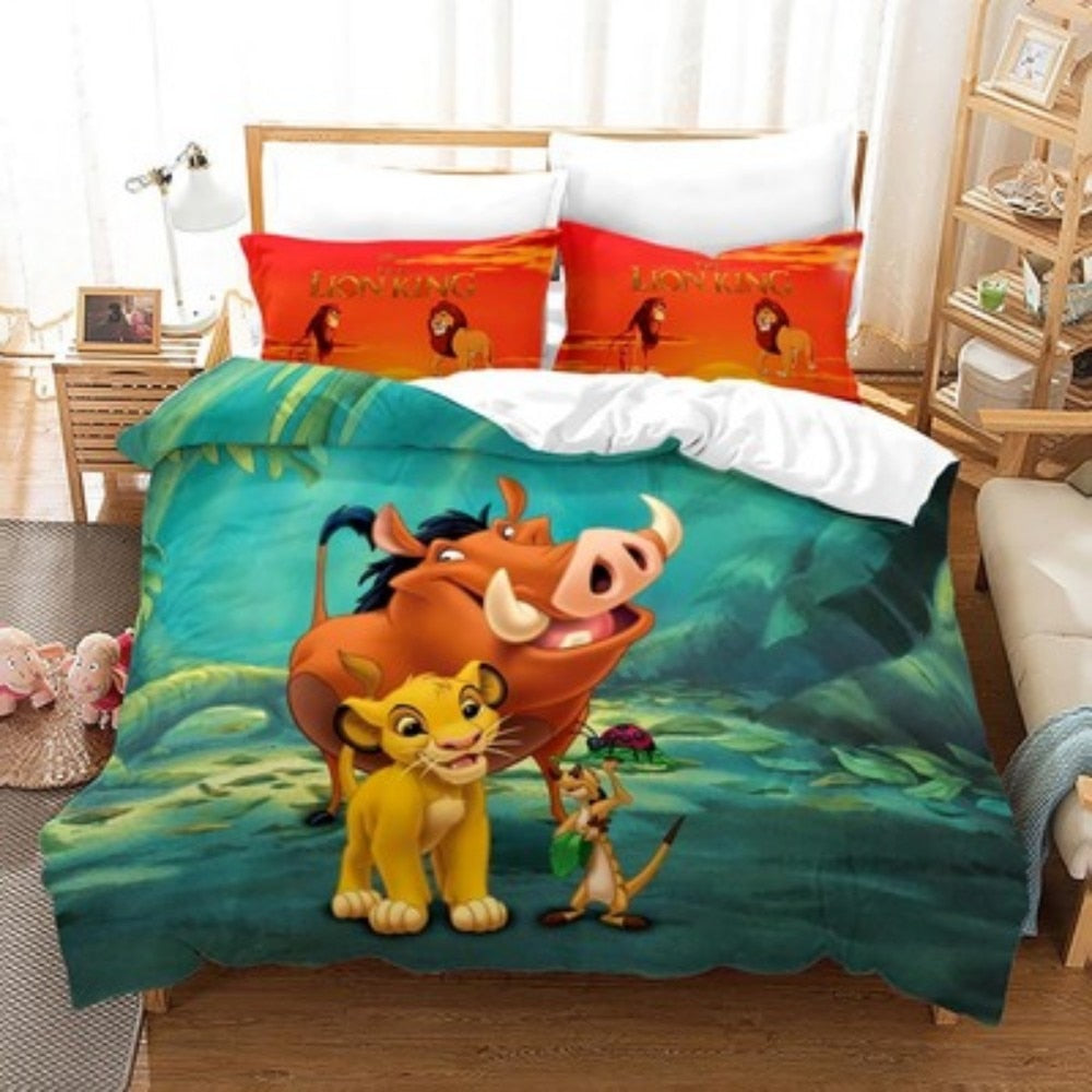 Housse De Couette Le Roi Lion Simba Pumbaa Et Timon