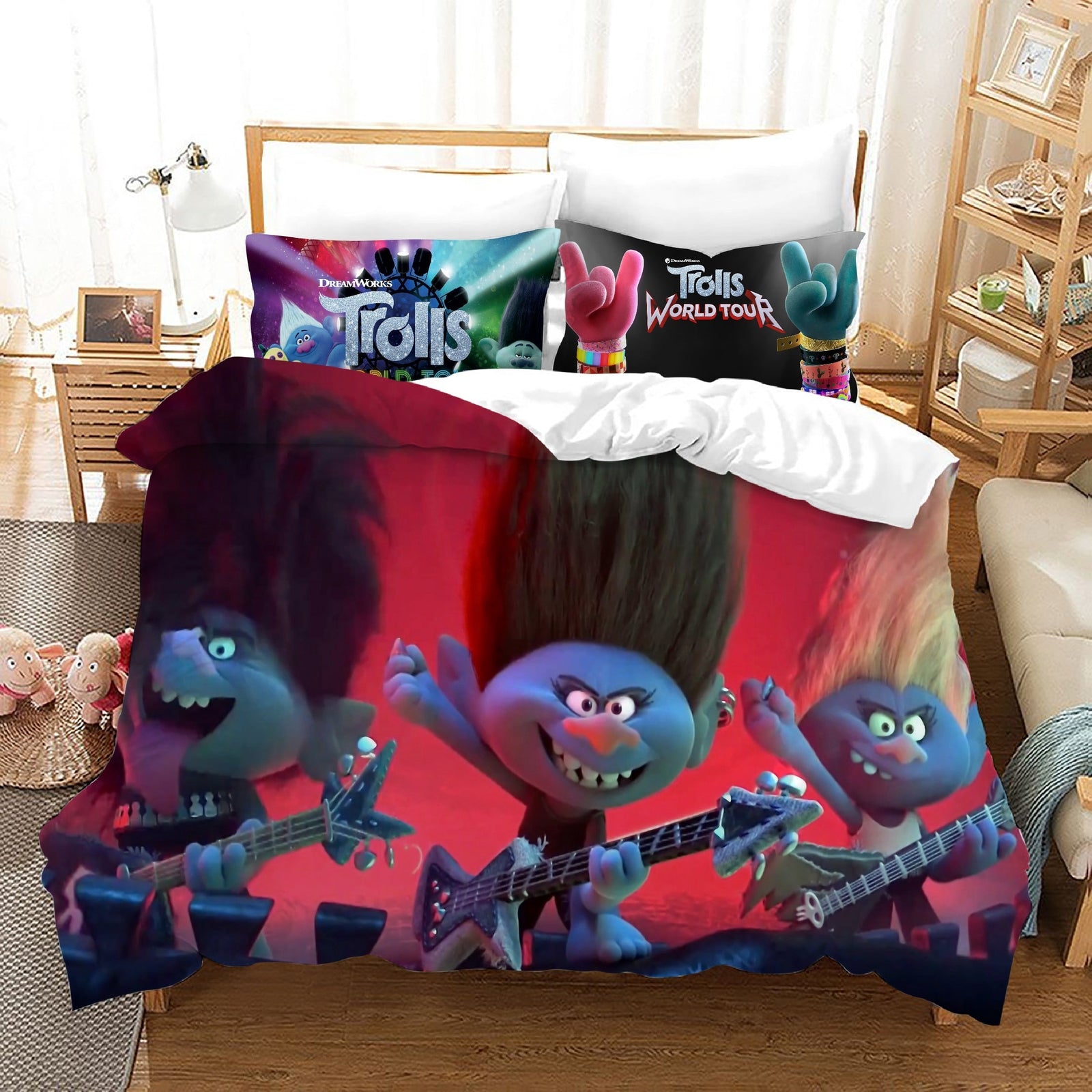 Housse De Couette Les Trolls La Reine Barb En Concert