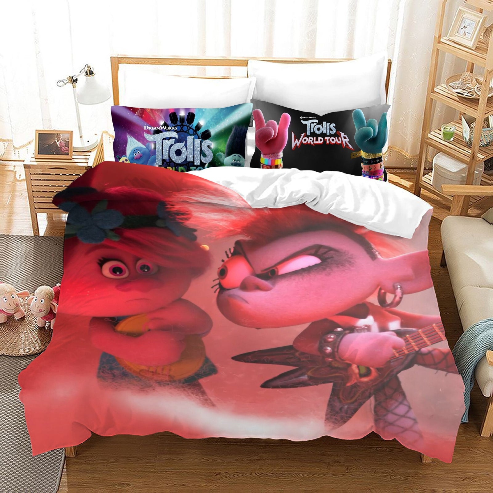 Housse De Couette Les Trolls Poppy Et La Reine Barb