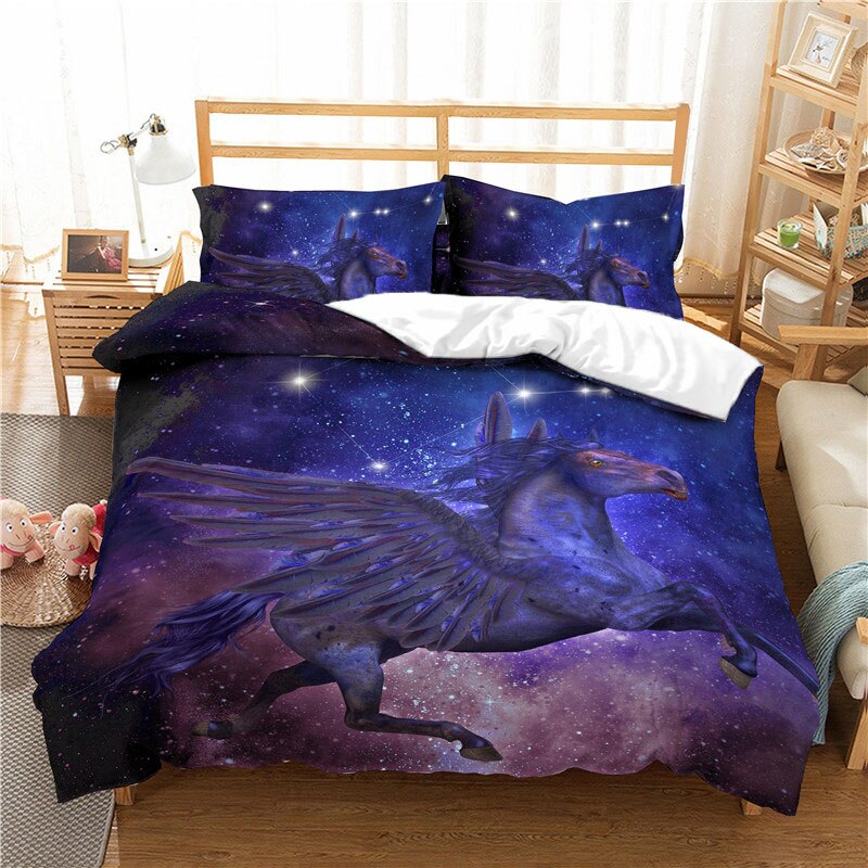 Housse De Couette Licorne Dans La Nuit