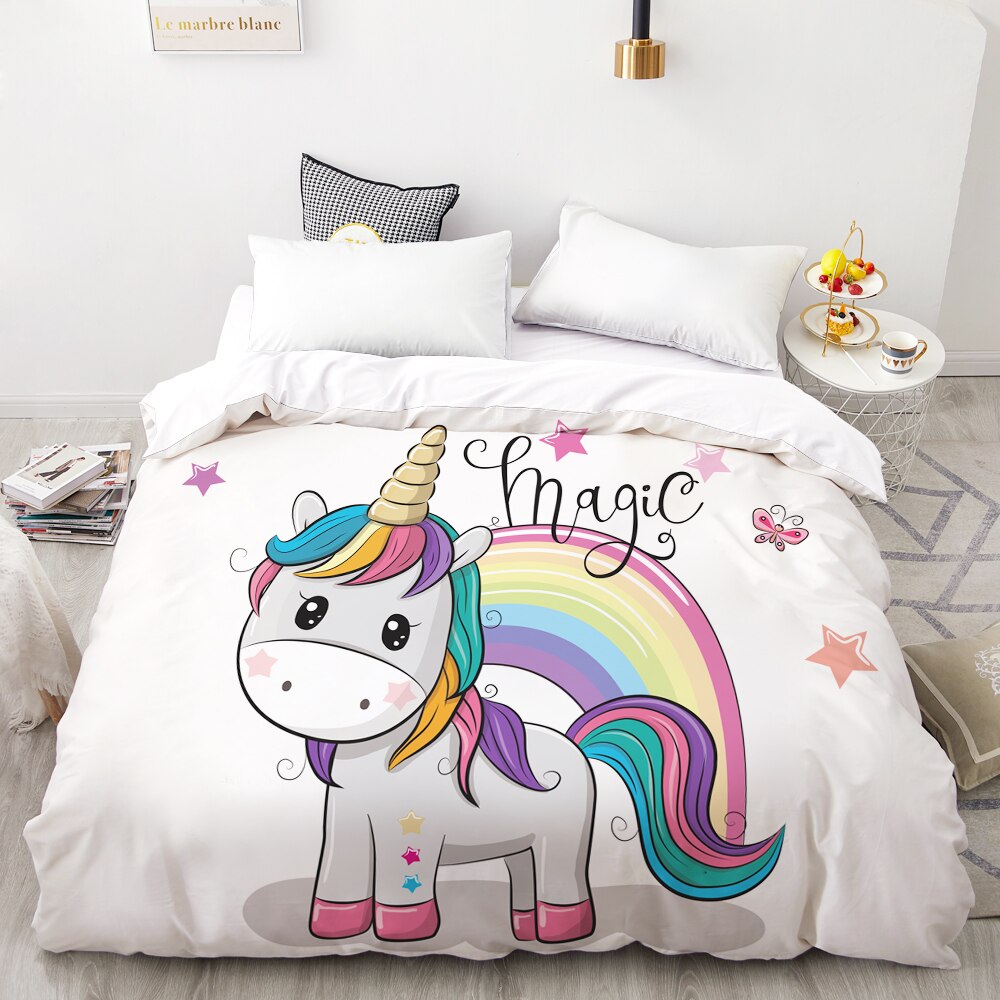 Housse De Couette Licorne Pour Enfant