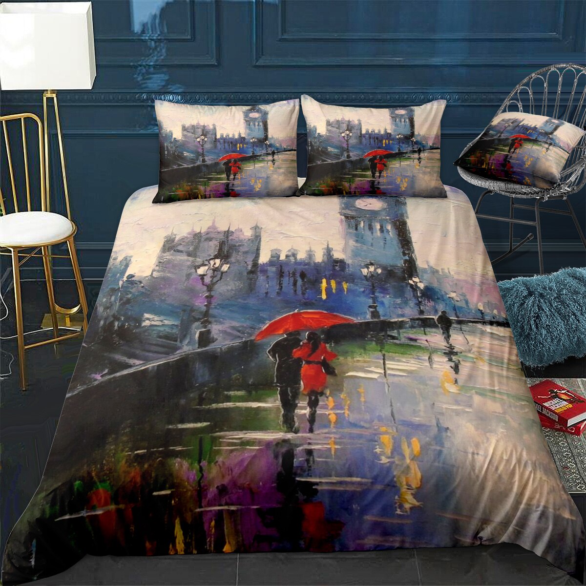 Housse De Couette Londres Pluie