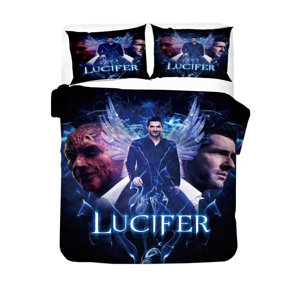 Housse De Couette Lucifer Noire et Bleue