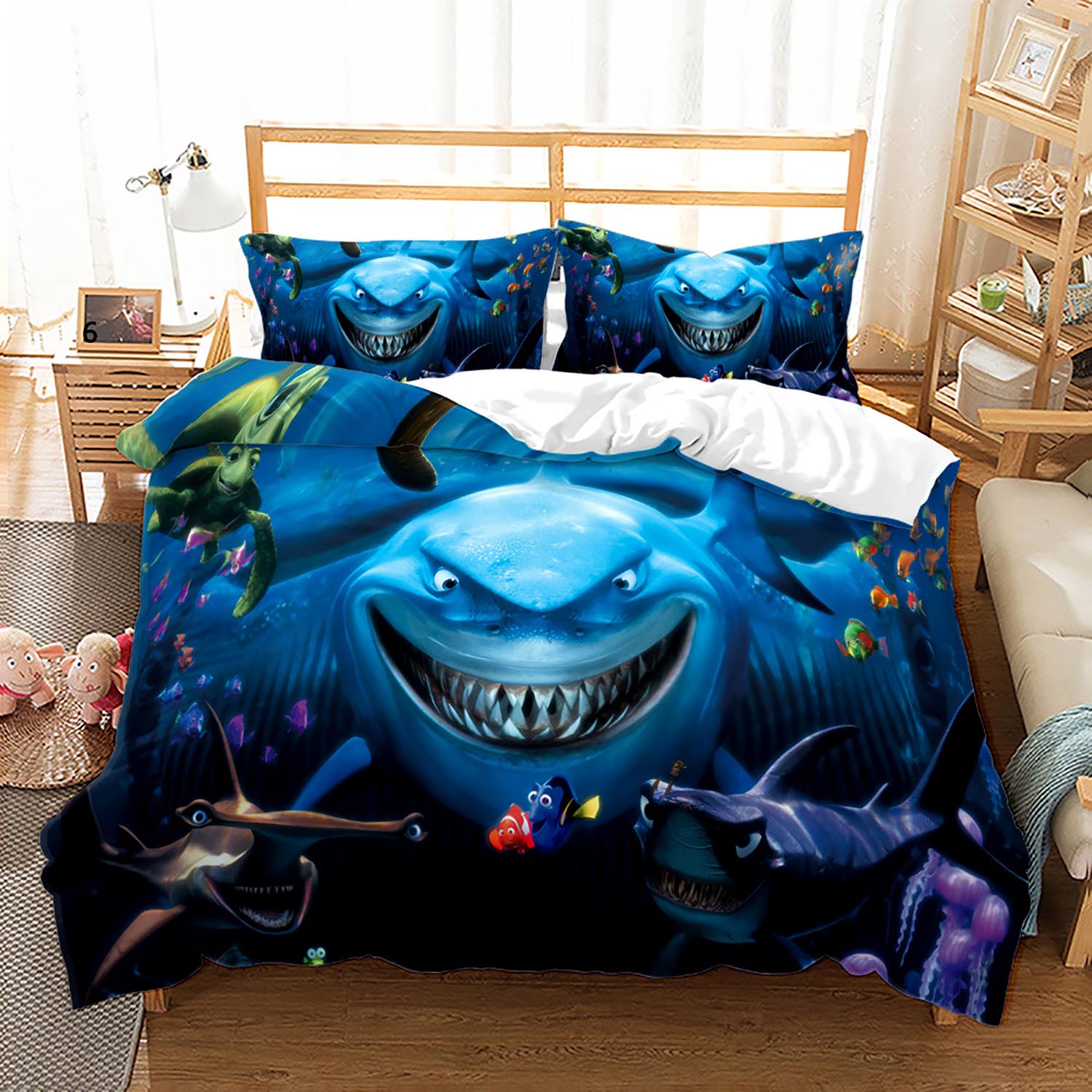 Housse De Couette Marin Et Dory Avec Les Requins