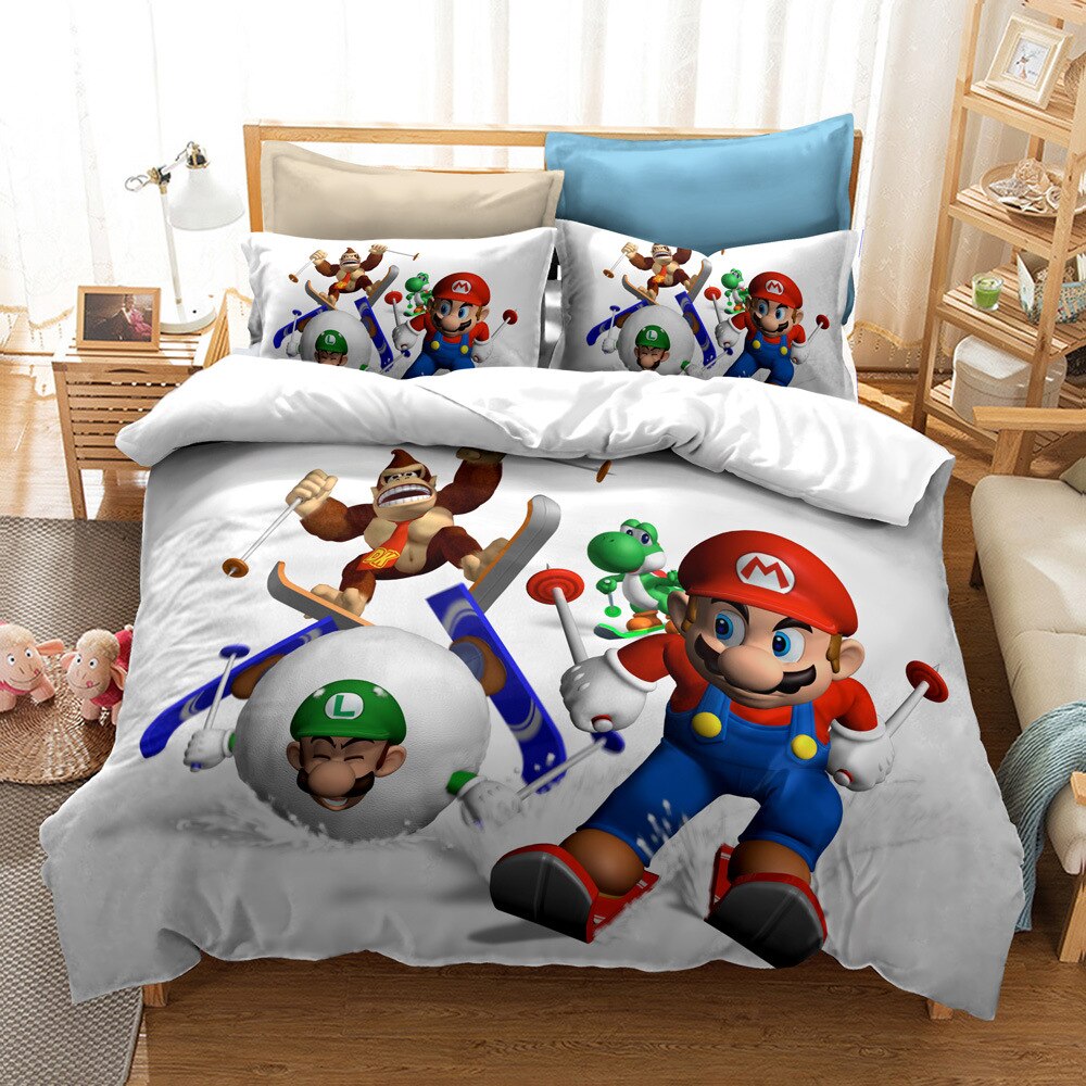 Housse De Couette Mario Au Ski