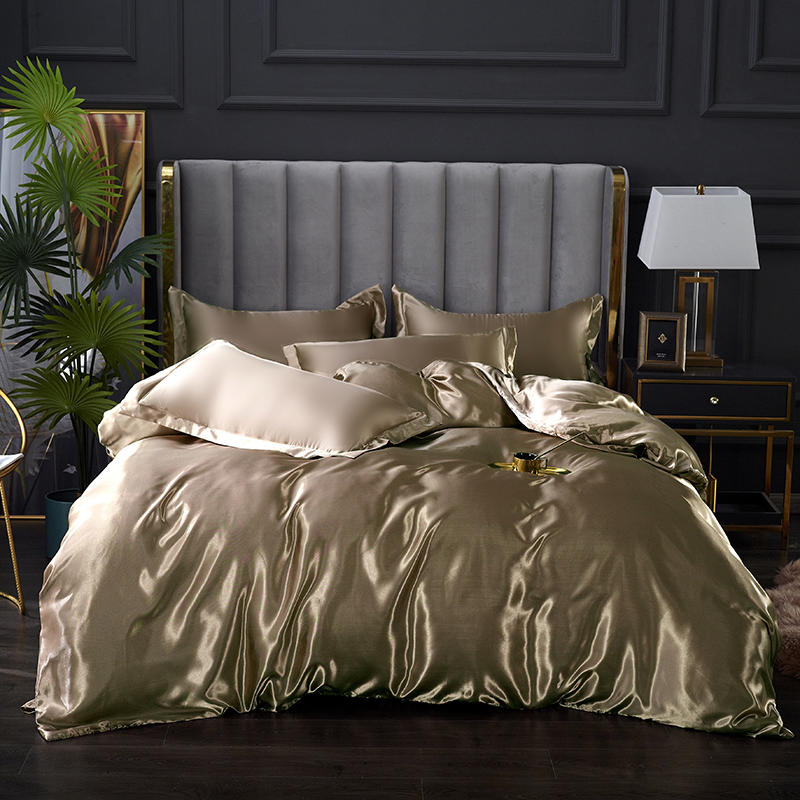 Housse De Couette Marron Satin