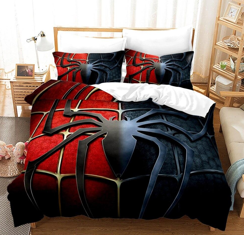 Housse De Couette Marvel Spider Man 3 Rouge Et Noire