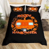 Housse De Couette Noir Citrouille Halloween