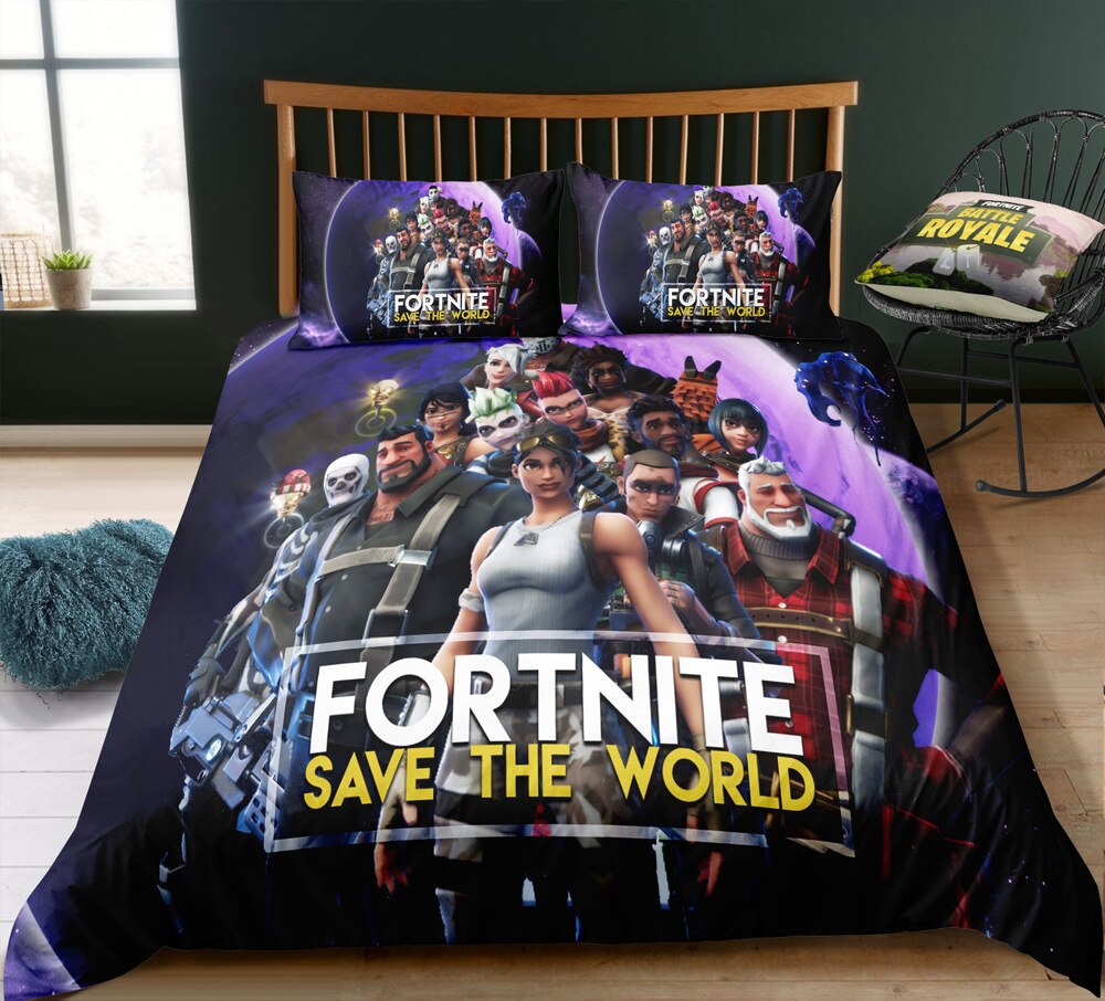 Housse De Couette Noir Fortnite Save The World
