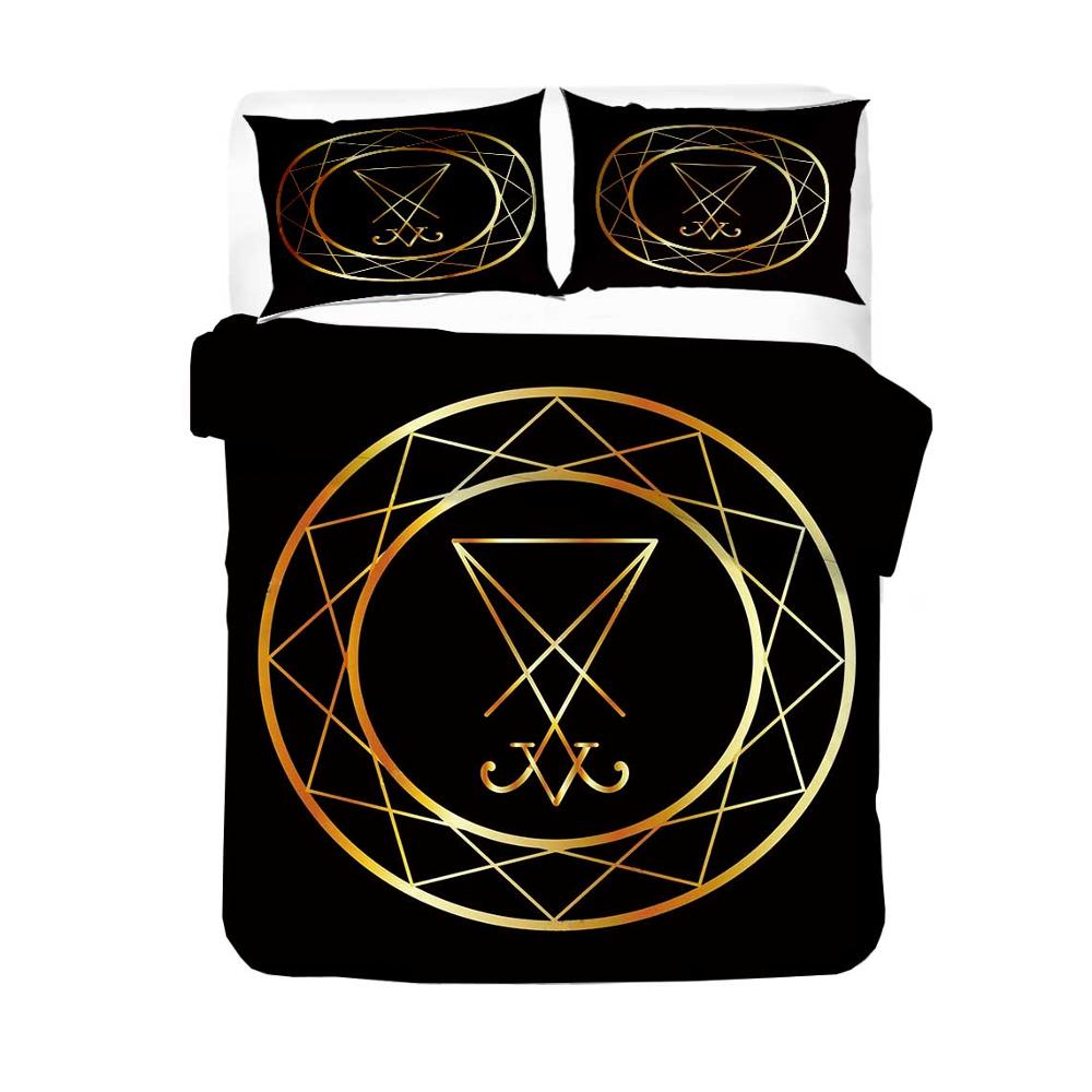 Housse De Couette Noir Lucifer Dorée