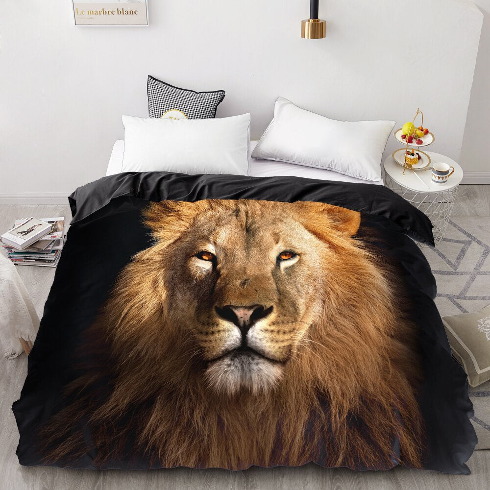 Housse De Couette Noire Lion