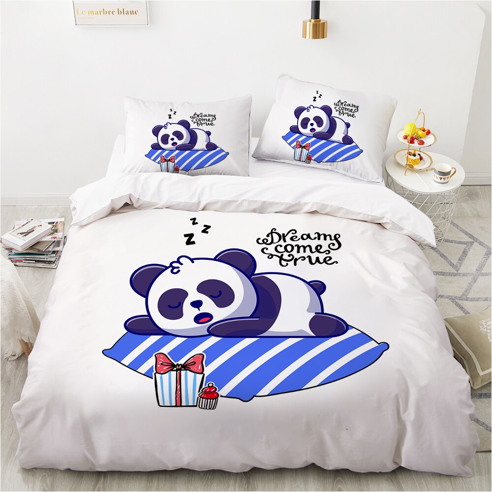Housse De Couette Panda Mignon Qui Dort