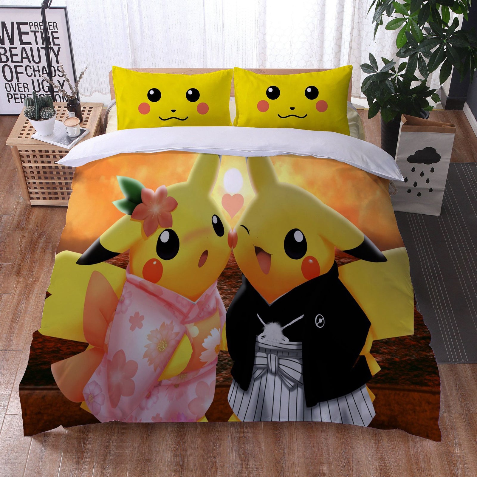 Housse De Couette Pokémon Pikachu Couple