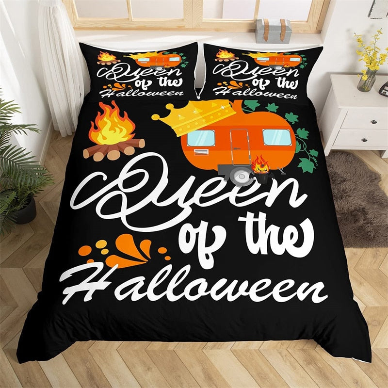 Housse De Couette Queen of the Halloween Noir