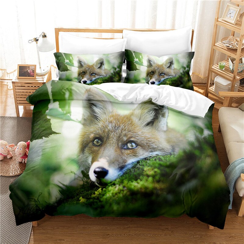 Housse De Couette Renard Herbe