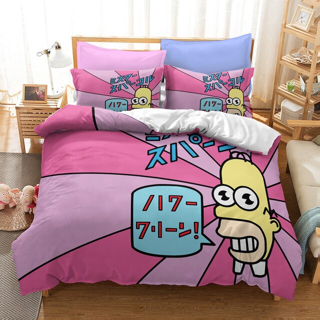Housse De Couette Rose Les Simpson Homer