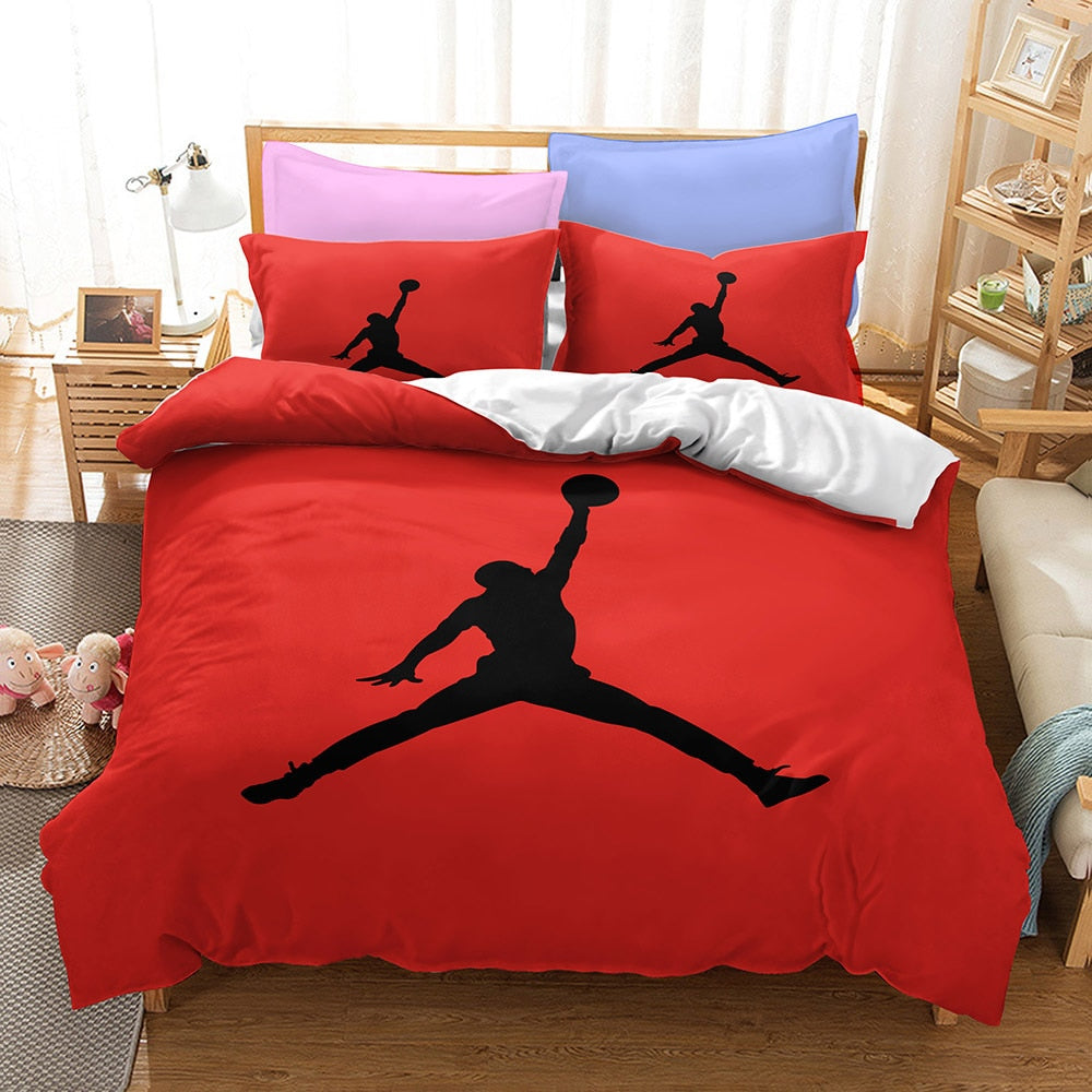 Housse De Couette Rouge Michael Jordan | Housse De Rêve