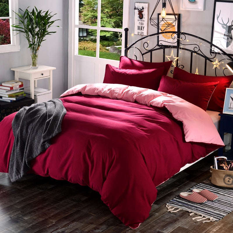 Housse De Couette Rouge Polyester