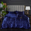 Housse De Couette Satin Bleu